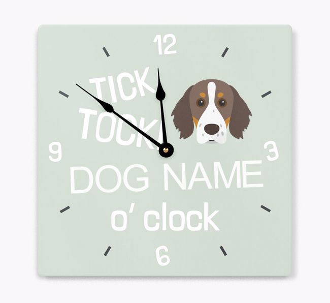 Tick Tock 'O' Clock: Personalised {breedFullName} Wall Clock